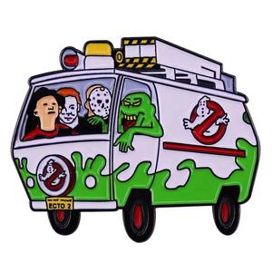 Venta al por mayor de metal película pin US película <span class=keywords><strong>Cazafantasmas</strong></span> broche pin Halloween futuro coche esmalte pines para ropa - Product Image 5