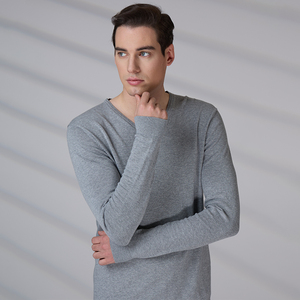 Custom High Quality Cotton Knitwear Casual <b>Pullover</b> Fall Long Sleeve <b>Jumper</b> Embroidered Logo V Neck Sweater - Product Image 1