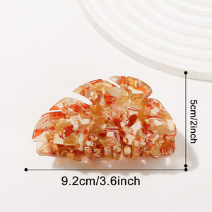 <b>Leaf</b> Hair Claw Clip Hair Jaw Clip Vintage Floral Hair Accessory for Daily Wear Women - Product Image 3