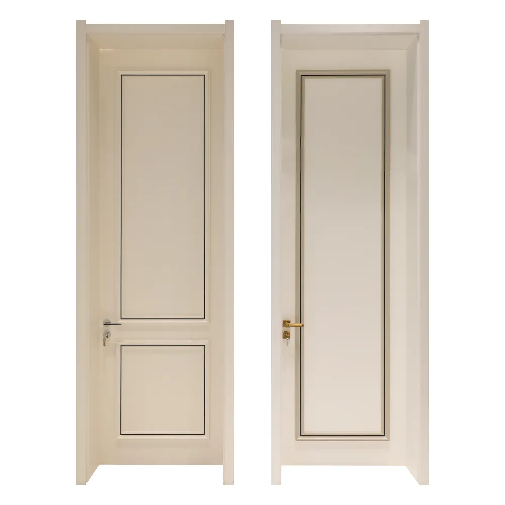 Minimalist Light Luxury Double Hotel Bedroom Modern Design Waterproof WPC Door Interior Wooden Doors