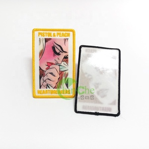 Easy Print Eco-Friendly Embroidered Twill Fabric Anime Pattern Fairy Style Customized Shape Backing Glue Sublimation Heat