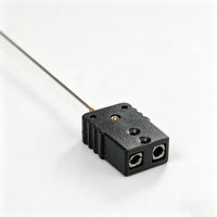 J Type Thermocouple Temperature Probe 0-750℃ Class I Bendable Armored with Black Socket for Industrial Oven Furnace Control