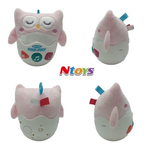 Jouet de hibou <span class=keywords><strong>animal</strong></span> apaisant réconfortant en <span class=keywords><strong>peluche</strong></span> ultra-douce confortable et populaire pour les nouveau-nés et les tout-petits avec lumière et musique - Product Image 5