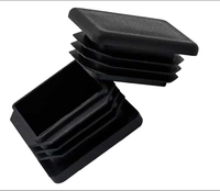 Bouchon de tuyau moulé noir pour Tube carré Capuchons de poteau de clôture carrés en bouchons de tuyau en plastique robustes pour protéger vos meubles