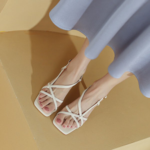 Sandali con tacco alto alla moda per ragazze, per cerimonie di laurea, con punta aperta, cinturino alla caviglia, tacco sottile, scarpe da festa e matrimonio - Product Image 5