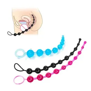 10 beads anal plug super barato adulto brinquedos sexuais anal plug anal tamanho grande