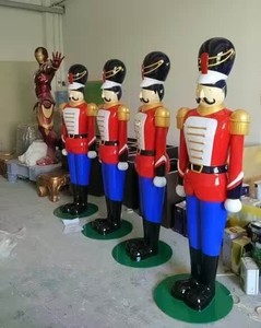 Grande <span class=keywords><strong>Figurine</strong></span> Commerciale Extérieure en Résine de Fibre de Verre Canne à Bonbons Géante Bonhomme de Neige <span class=keywords><strong>Casse</strong></span>-<span class=keywords><strong>Noisette</strong></span> Soldat Décorations de Noël - Product Image 2