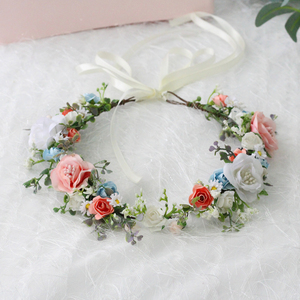 Serre-tête Couronne de Roses en <span class=keywords><strong>Papier</strong></span> en Gros d'Usine, Guirlande de Fleurs Artificielles Colorées pour Femmes, Accessoire Cheveux pour Fêtes et Cérémonies - Product Image 5