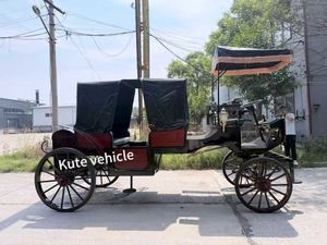 Charrette de mariage classique avec logo personnalisé imprimé pour la marche nuptiale, le banquet et le service de pick-up à l'hôtel - Product Image 2