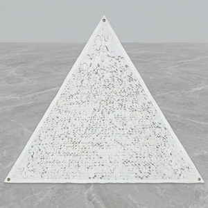 Triangular Camouflage Netting 420D Polyester Pure White UV Stabilized For Decoration <b>Shade</b> Aerial Photography - Product Image 2