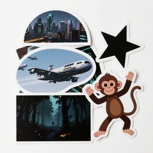 Logo nhãn PVC phim hoạt hình xe nhãn dán phim hoạt hình chuyển động thẻ không thấm nước 3D phim hoạt hình dán nhãn tự dính nhãn - Product Image 5