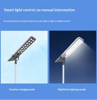 Lampadaire solaire LED tout-en-un avec contrôle de la lumière et minuterie à distance, lampe 1000W IP65 pour route de parc industriel