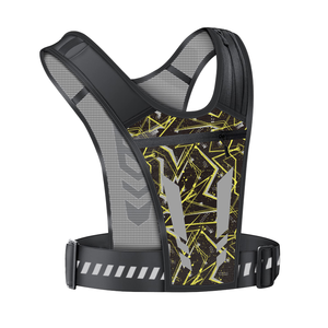 Chaleco Reflectante Fluorescente Amarillo AmpsafeX, Chaleco de Running Transpirable con Mochila de Hidratación en el Pecho, Ropa Deportiva para Hombre y Mujer - Product Image 1