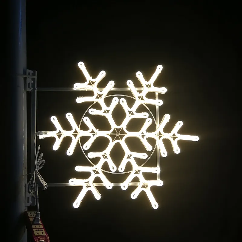 Landschap Outdoor Pole/Muur Gemonteerde Decoratieve Verlichting Staande Kerstverlichting Led Sneeuwvlok Motif Lichten
