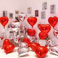 Ballon d'amour flottant en aluminium vide de 18 pouces Fête d'anniversaire de confession de proposition en forme de coeur pour la Saint-Valentin