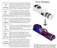 Nouveau design amusant, parcours d'obstacles gonflable pour adultes en plein air, parcours d'obstacles gonflable 5k
