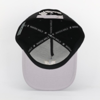 Gorra Snapback Personalizable de 5 Paneles, Bicolor, Estructurada, de Algodón, con Logotipo Bordado en 3D, Casual, Unisex, para Adultos, para Exteriores