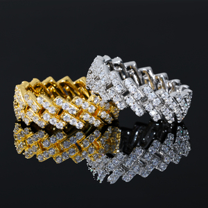 <span class=keywords><strong>Anello</strong></span> Unisex alla Moda, Gioiello in <span class=keywords><strong>Argento</strong></span> Sterling 925 con Diamante Moissanite VVS <span class=keywords><strong>da</strong></span> 5mm, <span class=keywords><strong>Anello</strong></span> Cubano Iced Out per Uomo e Donna - Product Image 3