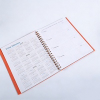 Couverture de cahier en plastique PP personnalisée, couverture souple orange et violet, cahiers à spirales A5 pour l'école, en vrac pour les étudiants