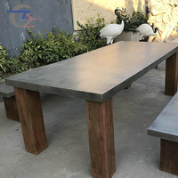 Moderne Imperméable Anti-corrosion Maison Jardin Villa Maison Parc Plage Meubles En Ciment Table À Manger En Plein Air