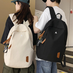 Student <b>Backpack</b> Large Capacity Unisex Black White Khaki Blue Casual Travel <b>School</b> Bag For Junior High High <b>School</b> University - Product Image 1