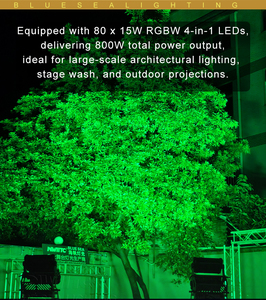 Đèn pha <span class=keywords><strong>LED</strong></span> ngoài trời công suất cao NEUTRIK REAN PowerCon chống nước IP65 80x15W RGBW 4in1 dùng cho sự kiện, sân vườn, đám cưới, tiệc tùng - Product Image 2