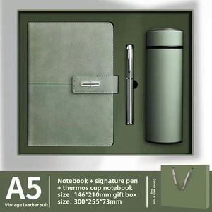 CustomNotebook Gift Set With Pen and Bottle Notebook Business Gift Thermos Cup Luxury Notebook Gift Set - Product Image 2