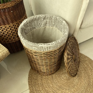 Willow <strong>Laundry</strong> <strong>Basket</strong> Round <strong>Wicker</strong> Woven Natural Home Clothes Storing Large Willow <strong>Laundry</strong> <strong>Basket</strong> - Product Image 3