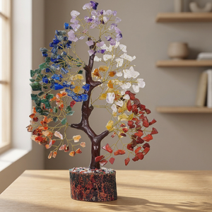 7 Chakra Gemstone 300 chips Tree Crystal Healing Stones Rocas Minerales Meditación Hogar Decorativo Espiritual Bonsai Money Tree - Product Image 3