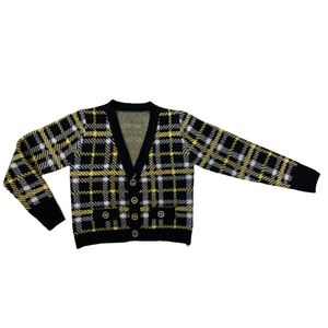 Maglione Vintage da Donna, <span class=keywords><strong>Cardigan</strong></span> Corto <span class=keywords><strong>con</strong></span> Bottoni di Perle, Abbigliamento a Righe a Maniche Lunghe, Personalizzabile - Product Image 6