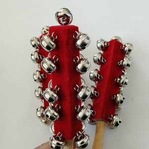 Wholesale Orff <b>Instrument</b> 21 Bells Wooden Hand Shake Bell Jingle Bells <b>Musical</b> <b>Instrument</b> Hand Rattle Toy for Kids - Product Image 4