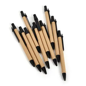 Benutzer definierte Stift Kraft papier Hand machen hervorragende Qualität umwelt freundlichen Stift Freundliche biologisch abbaubare Kugelschreiber