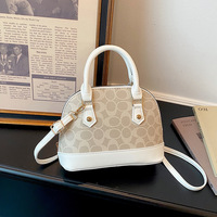 Sac fourre-tout de luxe polyvalent pour femme, nouvelle collection 2026, imprimé rétro, fermeture éclair – Chic et sophistiqué, forme coquille