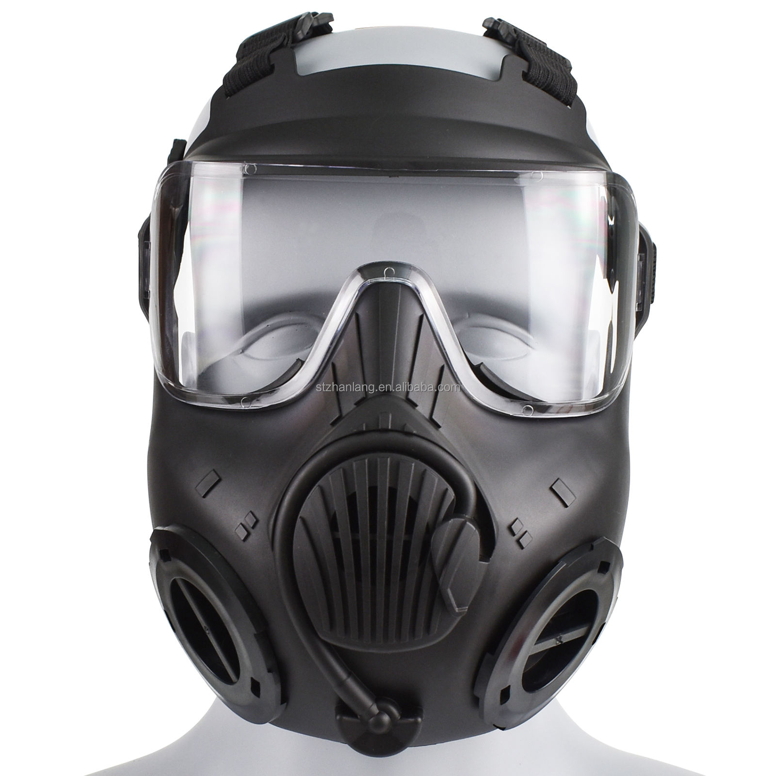 Masque noir verres transparents