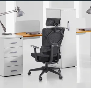 무료 샘플 금속 기초 사무실 회전대 의자 인간 환경 공학 행정상 사무실은 머리 받침을 가진 높은 뒤 메시 컴퓨터 책상 의자를 착석시킵니다