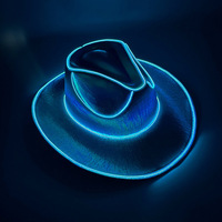 Chapeau de Cowboy/Cowgirl Lumineux LED Coloré pour Adultes – Chapeau de Fête Clignotant pour Halloween, Noël et Soirées Cosplay (Vente en Gros)