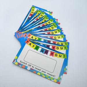 Tarjetas de rascar personalizadas Muestra gratis Tarjetas de rascar de negocios Billetes de lotería Tarjetas de ganar Rascar para revelar su recompensa - Product Image 4