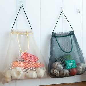 Vegetable And Fruit <b>Storage</b> Bag Wall Mounted Breathable Mesh <b>Kitchen</b> Hanging Organizer Rectangle Size K0754 K0755 - Product Image 2