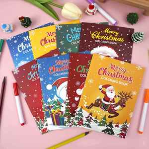 สมุดระบายสีคริสต์มาสแสนสนุก 8 แบบ สำหรับเด็ก ฉลองวันหยุด ของขวัญ DIY สำหรับเทศกาล - Product Image 1