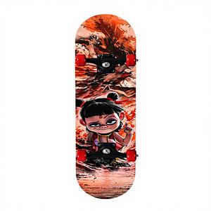 Planche à roulettes plate Creative Nezha 2 Cartoon Maple Deck avec roues lumineuses pour adolescents et enfants débutants, activités de plein air - Product Image 1
