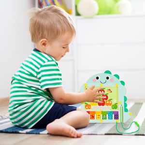 Dessin animé dinosaure Puzzle perle <span class=keywords><strong>labyrinthe</strong></span> <span class=keywords><strong>labyrinthe</strong></span> jeu de société enfants <span class=keywords><strong>labyrinthe</strong></span> conseil couleur tri et quantité jouets cognitifs - Product Image 4