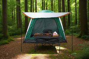 Çift katmanlı Oxford kumaş dört sezon su geçirmez çadır iki yatak odası bir oturma odası büyük uzay aile kamp tente - Product Image 3