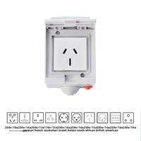Enchufe Inteligente WiFi Tuya, IP55 Impermeable para Exteriores, Resistente a la Lluvia, Monitoreo de Energía, Control Remoto, Múltiples Tipos de Enchufes