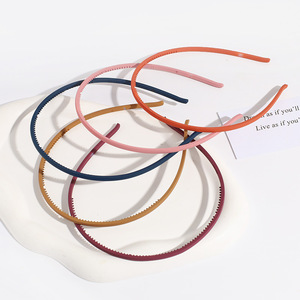 Bandeau en plastique acrylique Bandeau de fille antidérapant de couleur unie Morandi pour femme - Product Image 3