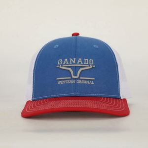 หมวกกีฬา 6 แผง แบบขายส่ง BSCI คุณภาพสูง ปักโลโก้ ผ้าฝ้ายสีน้ำเงิน แต่งหนัง คลาสสิก สำหรับทุกเพศ ทุกวัย - Product Image 2