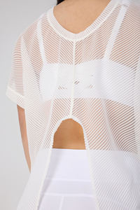 Vêtements de <span class=keywords><strong>yoga</strong></span> pour femmes Hauts de <span class=keywords><strong>yoga</strong></span> deux pièces en maille blanche respirante Pantalons de <span class=keywords><strong>yoga</strong></span> blancs Kit de vêtements de gymnastique pour femmes - Product Image 6