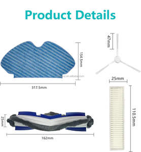 Kit apto para Rowentas Tefal 60 RR7427 RR7447 RG7447 Cepillo giratorio de rodillo filtro Hepa paño de mopa piezas de aspiradora robótica - Product Image 2
