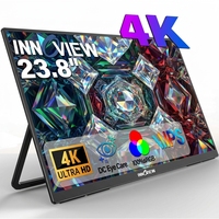 Écran portable rectangulaire IPS de 23,8 pouces, 4K UHD, 60 Hz, temps de réponse de 3 ms, pour le jeu et le divertissement
