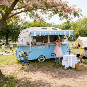 Mobile Donut Waffle Food Cart Fully Functional Cooking <b>Trailer</b> with Water Supply System - Product Image 1
