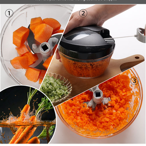 Robot culinaire portable en acier inoxydable pour cuisine, trancheuse manuelle de légumes, ail, oignon, salade, écologique DJ101 PROMOTION EXCEPTIONNELLE - Product Image 2